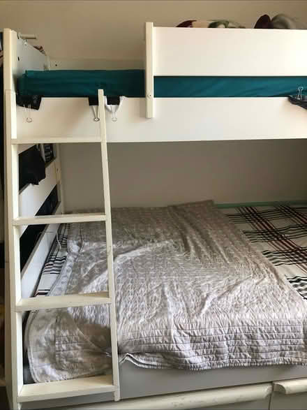 Photo of free Twin over full Bunk bed,mattresses (280/de Anza) #1