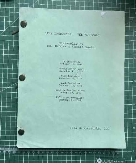 Photo of free Original script of 'The Producers: The Musical' (Acton W3) #1