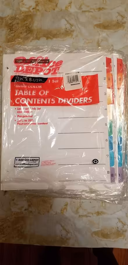 Photo of free 3 hole punched dividers (Flatbush Avenue and Midwood.) #2