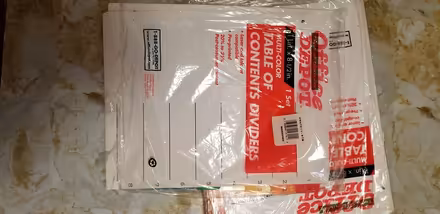 Photo of free 3 hole punched dividers (Flatbush Avenue and Midwood.) #1