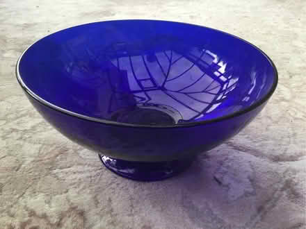 Photo of free Blue glass fruit bowl (Walderslade Bottom ME5) #1