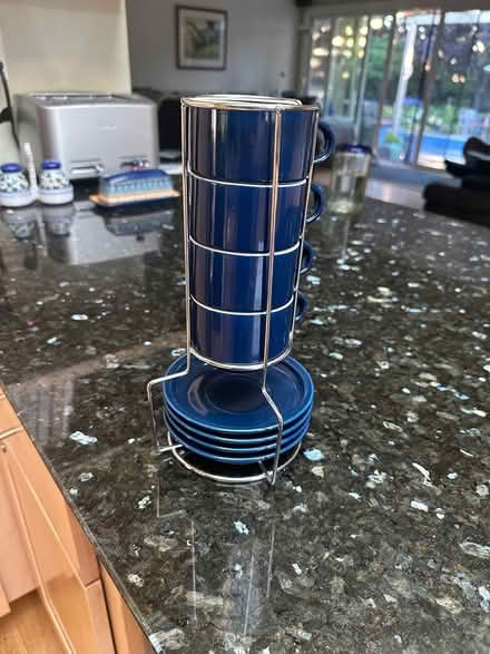 Photo of free 4 espresso cups and saucers (Redwood city) #1