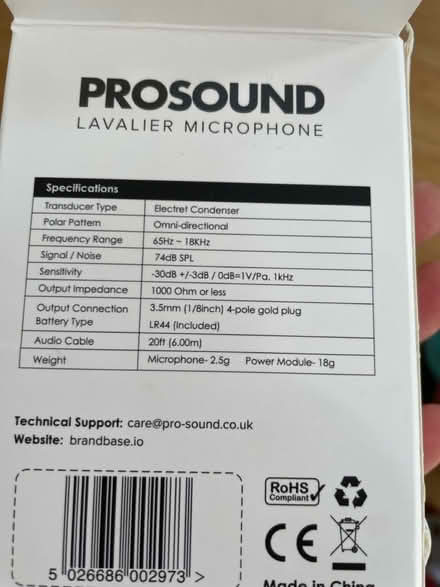 Photo of free Prosound Microphone (OX4 3) #2