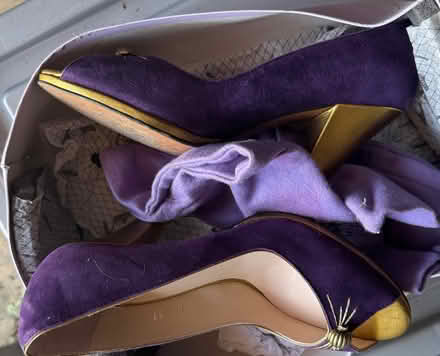 Photo of free Lulu Guiness Purple Peep Toe Heeled Shoes Size 4/37 (Beaconsfield HP9) #1
