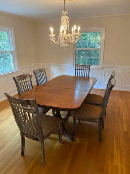 Photo of free Solid wood dining table + 6 chairs (McLean, VA) #1