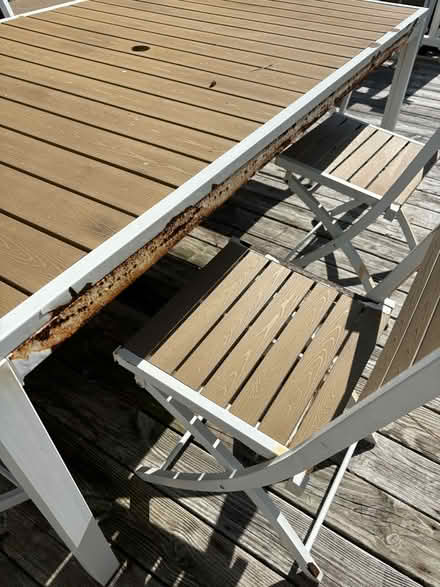 Photo of free Outdoor Table - Polywood & Metal (Bethany Beach) #3