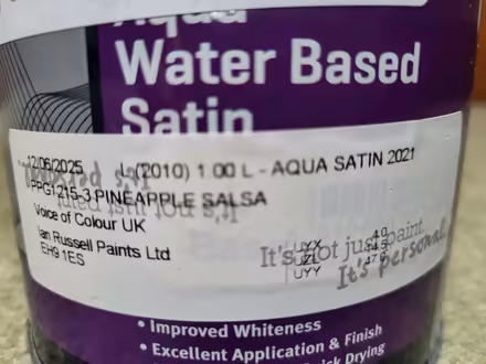 Photo of free Aqua Satin Paint Yellow (The Grange EH9) #2