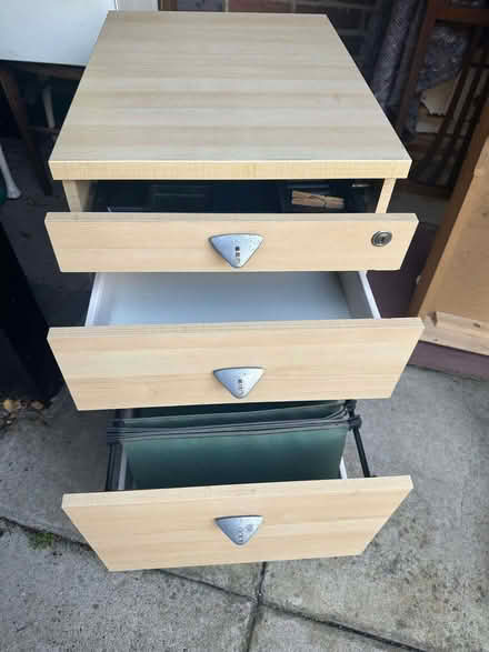 Photo of free Desk Cabinet Three Drawers on Wheels (Seaford BN25) #2