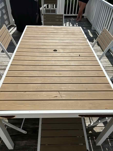 Photo of free Outdoor Table - Polywood & Metal (Bethany Beach) #2