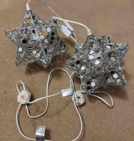 Photo of free Pair of silver glitter ball lights (Frimley) #1