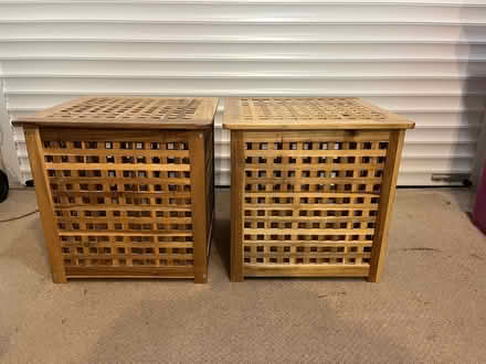Photo of free 2 wooden IKEA laundry boxes (Elgin IV30) #1