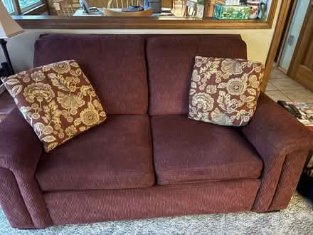 Photo of free Sofa and love seat , brick red (03079 off Shannon Road, Salem) #2
