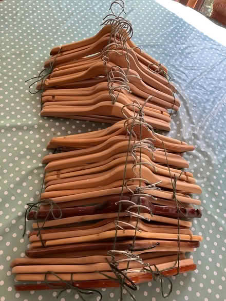 Photo of free Wooden coat hangers (Howwood PA9) #1