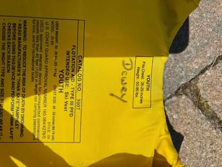 Photo of free Youth life jacket (Wayland (near Claypit Hill)) #2
