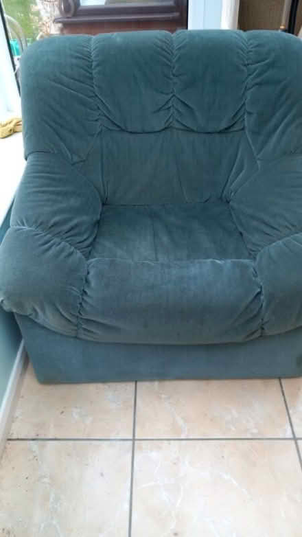 Photo of free Pair deep green arm chairs (MK7 Old Farm Park) #1