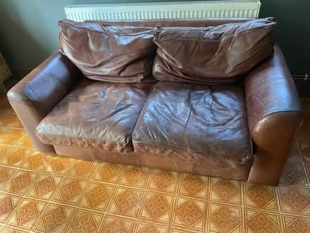 Photo of free Shabby chic leather sofa (Doddington ME9) #1