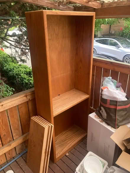 Photo of free Tall wood bookshelves (Ravenna/Maple Leaf) #1
