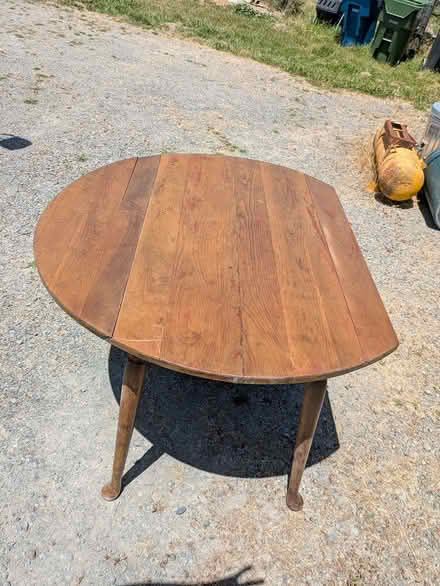 Photo of free Round wooden table with leaves (West Petaluma) #2