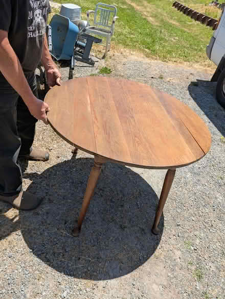 Photo of free Round wooden table with leaves (West Petaluma) #1