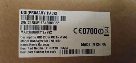 Photo of free TALK TALK HG633 Huawei Home Wireless Router (Market Warsop NG20) #2