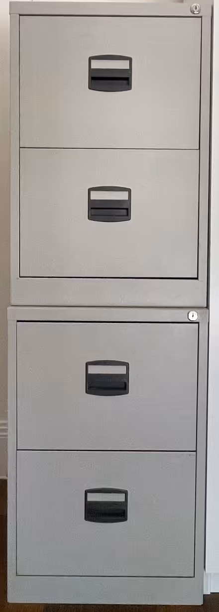 Photo of free two drawer filing cabinet; suspension files; folders; no key (Central Liverpool L1) #3