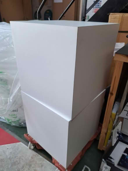 Photo of free 2 white laminated cubes (new) (Crewe CW2) #1