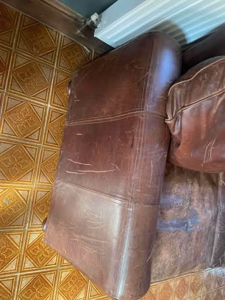 Photo of free Shabby chic leather sofa (Doddington ME9) #2