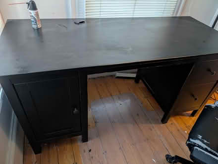 Photo of free Black Wood Desk (Porter Square) #1