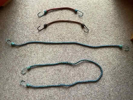 Photo of free 4 Bungee Straps Cords 30/40/90/110 (Grange Estate, Letchworth SG6) #1