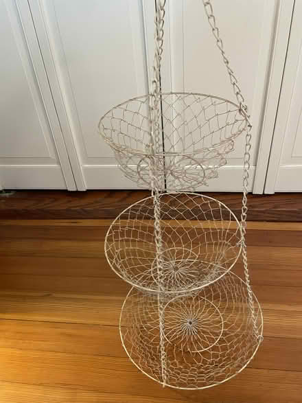 Photo of free hanging wire basket for fruit, etc (Brookline) #1