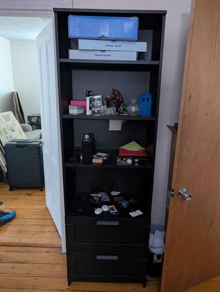 Photo of free Black Bookcase (Porter Square) #1