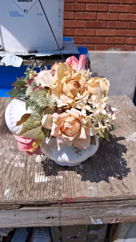 Photo of free Artificial flowers in tea pot (Westboro, 262 Duncairn Ave.) #1