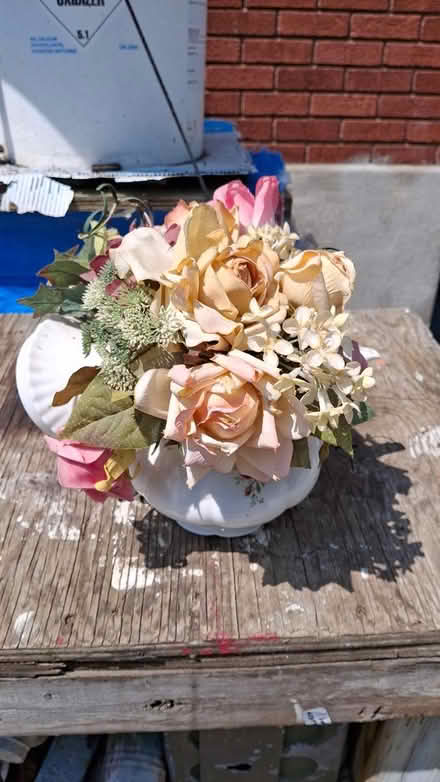 Photo of free Artificial flowers in tea pot (Westboro, 262 Duncairn Ave.) #1