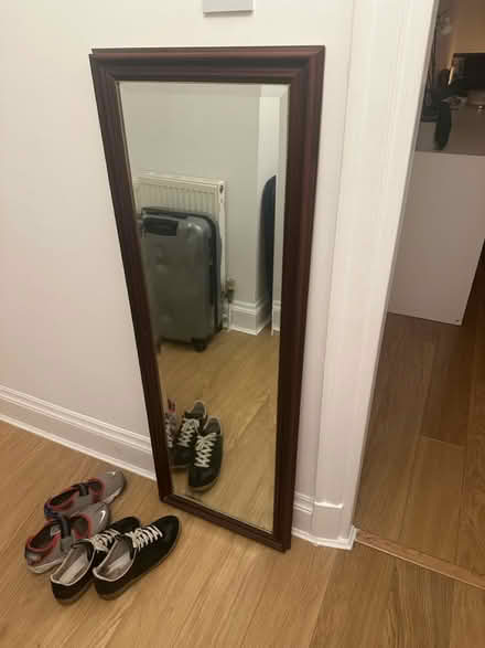 Photo of free Walnut wood full length mirror (NW11 6XS) #2