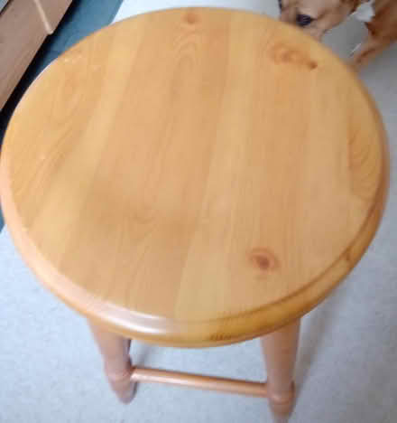 Photo of free Pine bar stool (Orton Goldhay) #1