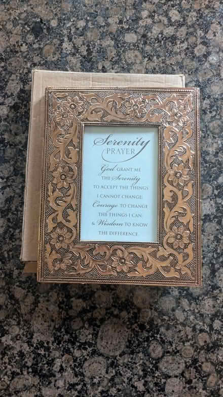 Photo of free Serenity prayer in a copper frame (Cuesta Park) #1