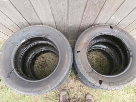 Photo of free 6 Old tyres. Been used in the garden (Maxton TD6) #2