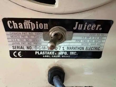 Photo of free Gerson recommended Juicer (Heaton NE6) #2