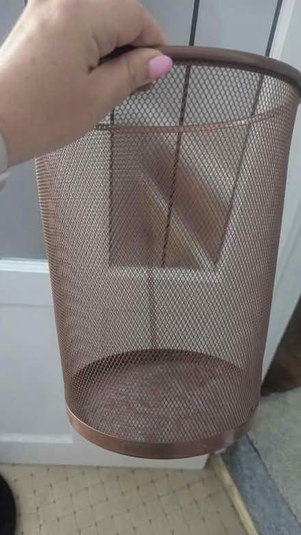 Photo of free Rose gold waste paper bin (CO16) #1