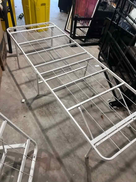 Photo of free Two single white metal bed frames (Severn) #1