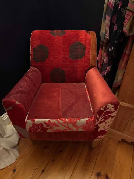 Photo of free Red Patchwork armchair (Wheathampstead AL4) #1