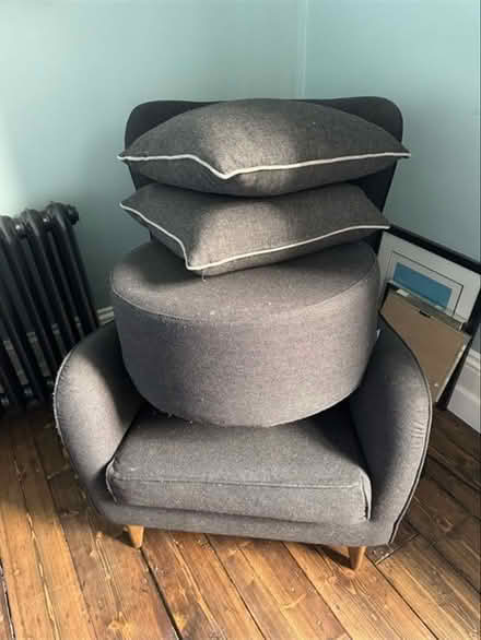 Photo of free Couch and footstool and cushions (Donnybrook) #3