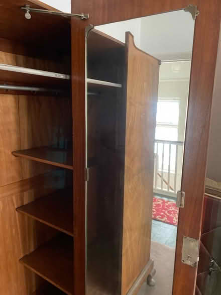 Photo of free Walnut triple wardrobec (Stoneleigh) #2