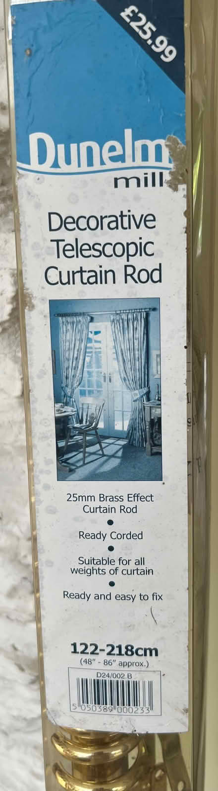 Photo of free Brass effect telescopic curtain rod (Lingen SY7) #2