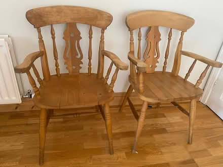 Photo of free Pair of pine carver chairs (Cork South Side) #1