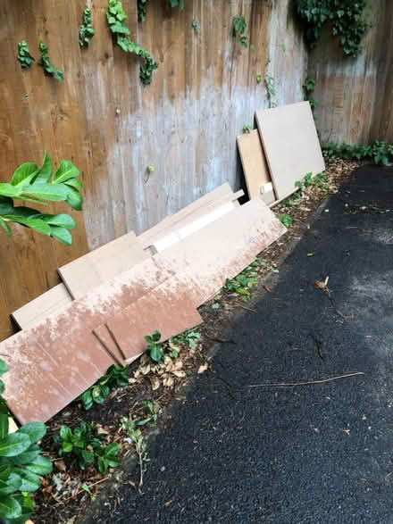 Photo of free Large 18mm. MDF off cuts (Dursley GL114JJ) #1