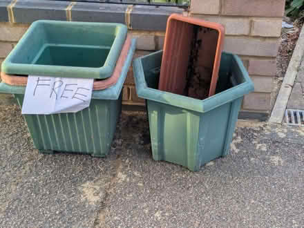 Photo of free Plant tubs (plastic) (Haylands Way MK41) #1