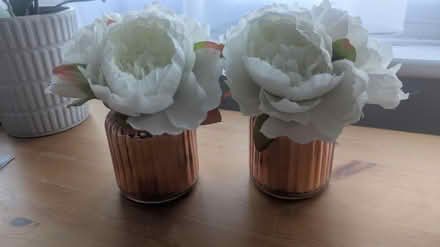 Photo of free Rose gold decorative vases/flowers (CO16) #1