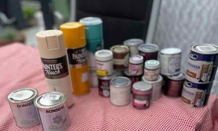 Photo of free Paint sample pots and spray paint (Claughton) #1