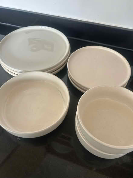 Photo of free Assortment of cream plates & bowls (Woolwich) #1